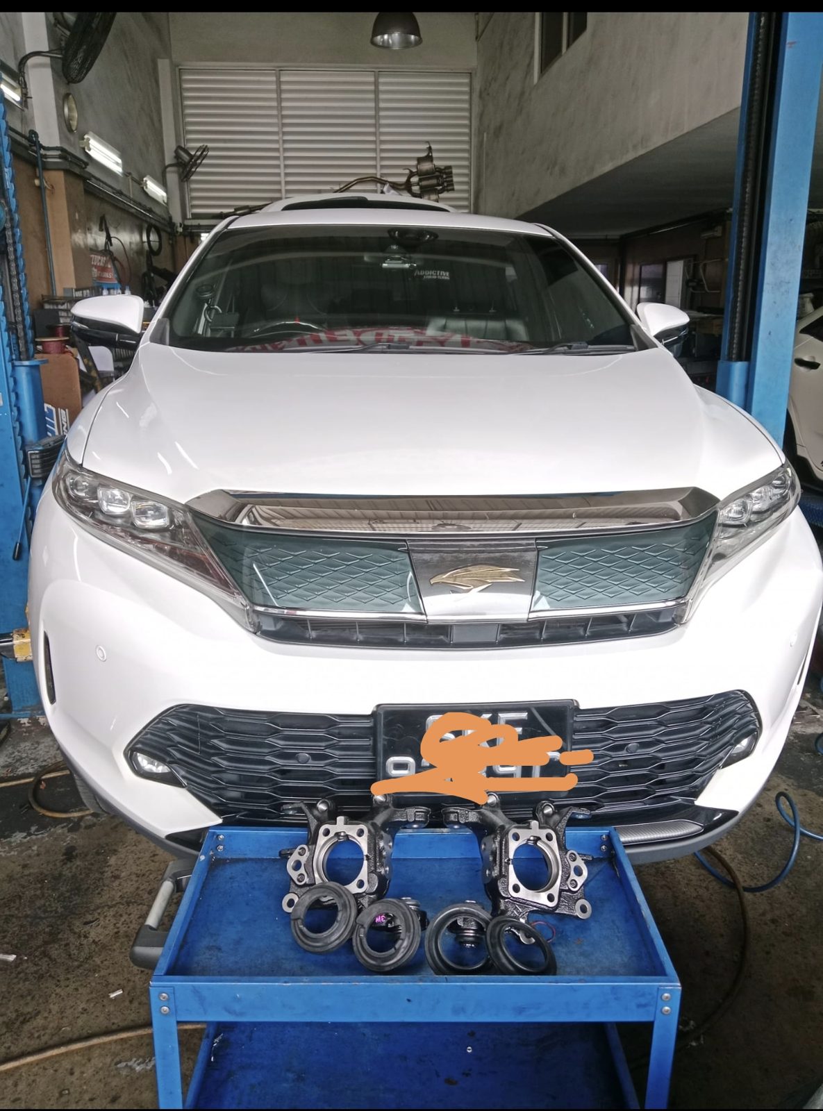 Inside Grand Auto Garage in Kaki Bukit